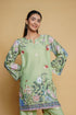 Aarti in Printkari Poly Muslin Co-ord set in Green